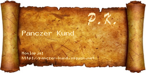 Panczer Kund névjegykártya